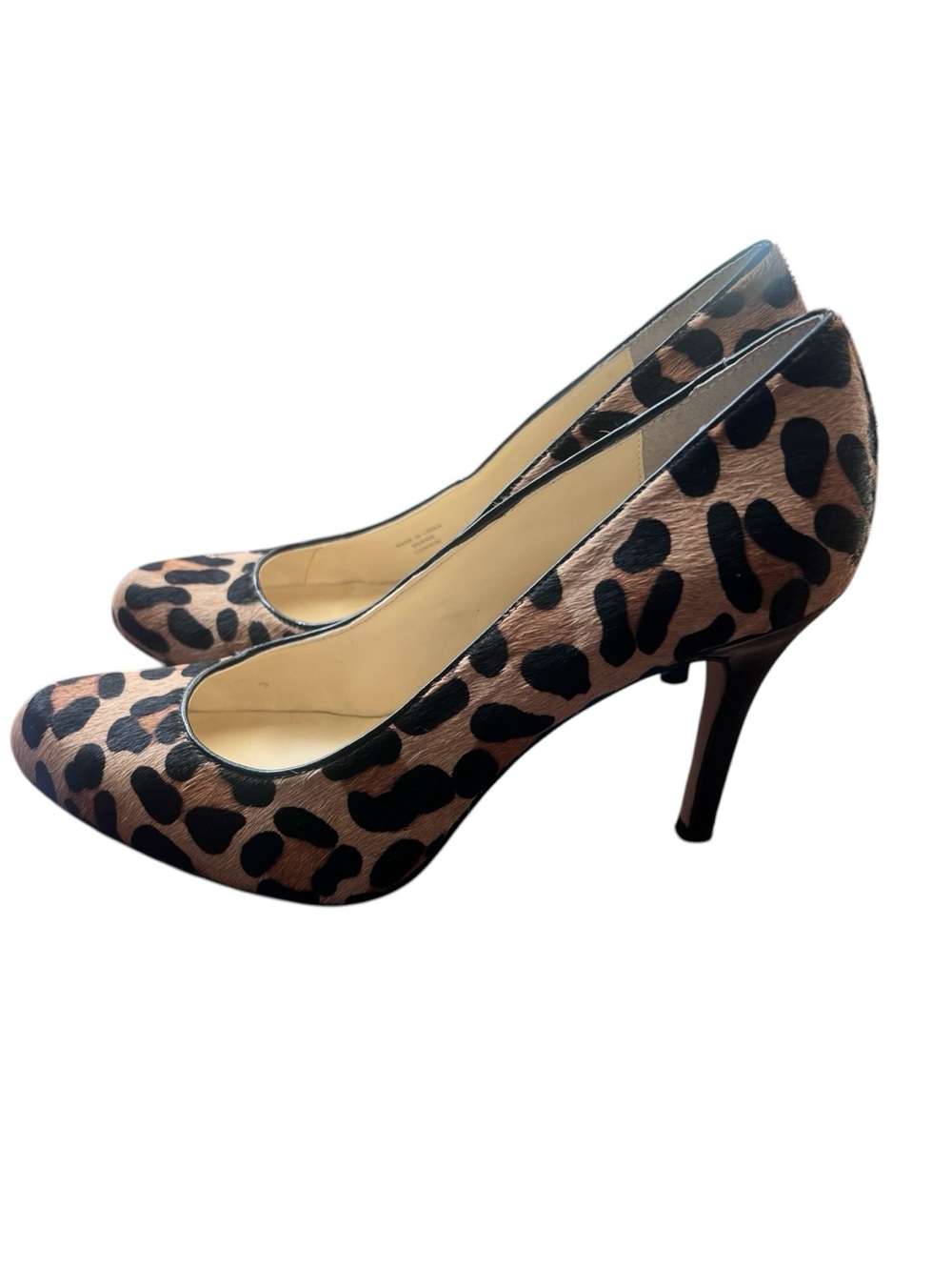 MAX STUDIO Marais Leopard Calf Hair Animal Stiletto Pumps Quiet Luxury 8